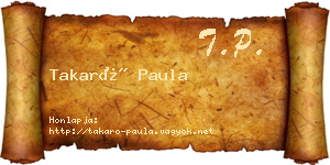 Takaró Paula névjegykártya